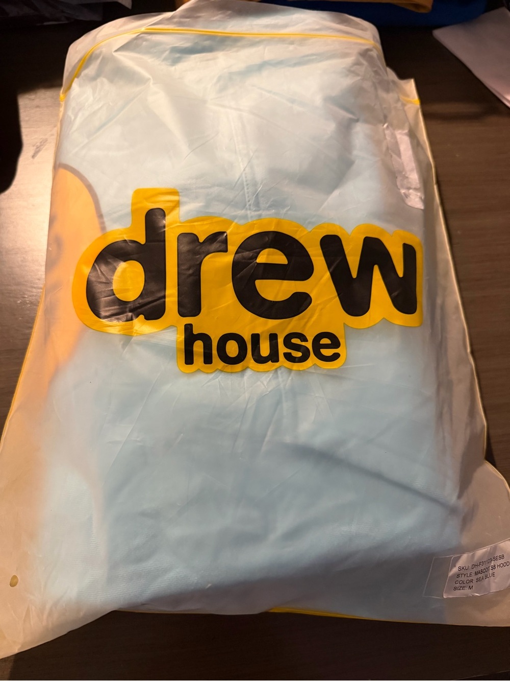 Drew House Light Blue Hoodie - Drew House Logo Medium